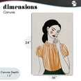 thumbnail image 4 of Stupell Industries Modern Woman in Orange Blouse Canvas Art, 16 x 24, by Omar Escalante, 4 of 8