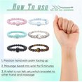 thumbnail image 5 of Gemstone Bracelet 6 Pcs,Anti-Nausea Bands Bracelet,Braided Bands for Relieves Dizziness,Anti Motion Sickness Wild Rope,Adjustable Wristband with Natural 8MM Round Beads (Colors), 5 of 7