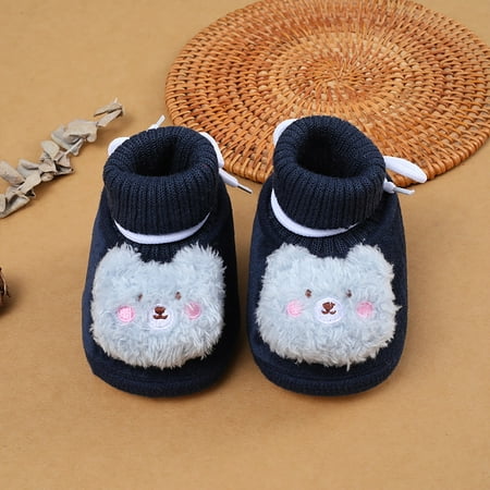 

LYCAQL Toddler Shoes Baby Girls And Boys Warm Shoes Soft Booties Soft Comfortable Toddler Shoes Warming Cotton Shoes Sprinkles Women Shoes (Dark Blue 14 Toddler)