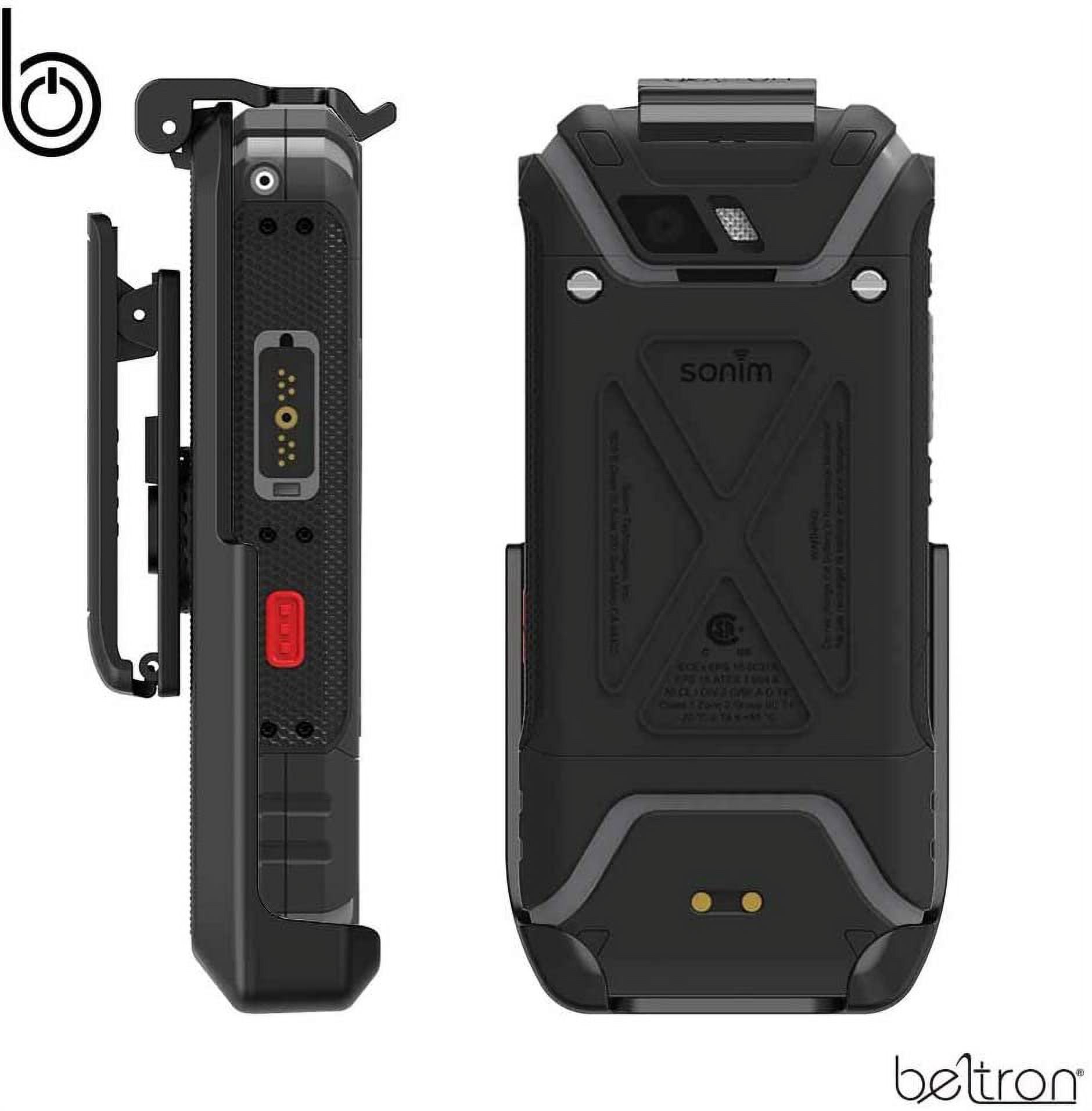 BELTRON Sonim XP5S Belt Clip, Heavy Duty Rotating Belt Clip Holster for Sonim XP5S XP5800 AT&T FirstNet Sprint Secure Fit & Quick Release Latch NOT for XP5 - Supports 2.25" Wide Duty Belt