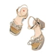 thumbnail image 5 of DREAM PAIRS Girls' Strappy Flat Sandals, Elegant T-Strap Dress Shoes with Metallic Ball Accent, Comfortable Non-Slip Summer Party Sandals for Little/Big Kid, 5 of 5