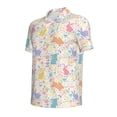 thumbnail image 3 of Daiia Flower Color Rabbit Pattern Men’s Polo Shirts,Solid Deck Shirt,Classic Fit, Breathable Cotton Polo for Casual and Sport Wear-4X-Large, 3 of 9