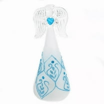 6-inch Glass Birthstone Color Changing Angel Figurine in December
