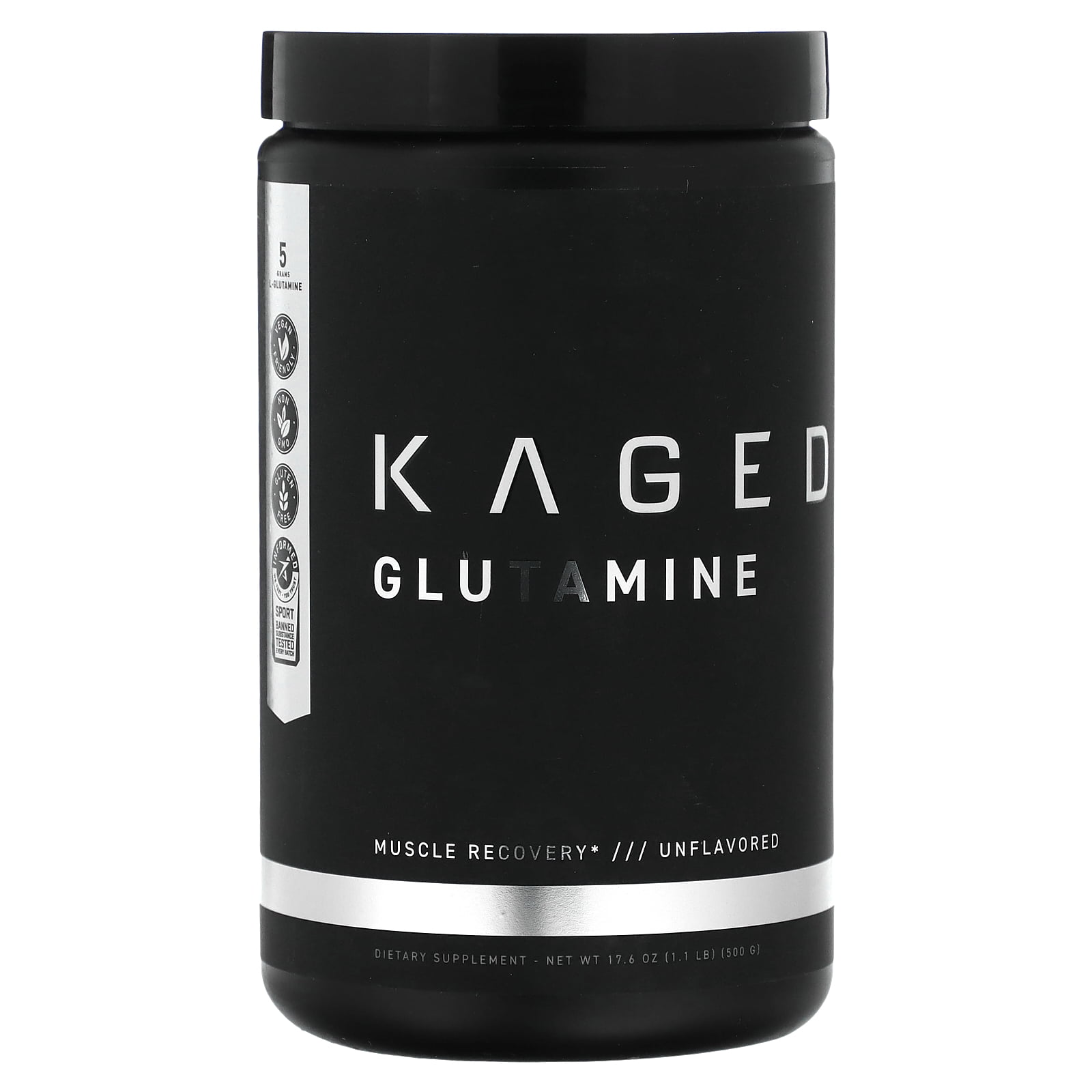 Kaged LGlutamine Powder, Vegan Glutamine Supplement