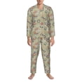 thumbnail image 3 of Balery Marine Sailing Badges Pijama para Hombre de Dos Piezas con Manga Larga, Conjunto de Dormir y Descanso Suave con Bolsillos-X-Large, 3 of 7