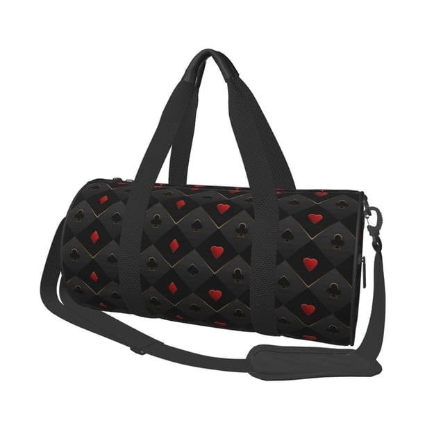 Easygdp Red Poker Bolsa de Viaje, Bolsa de Mano, Bolsa de Gimnasio, Bolsa de Equipaje para Viaje