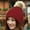 Burgundy, variant on Herrnalise Women Winter Warm Knitted Cute Rabbit F-ur Ball Yarn Hat