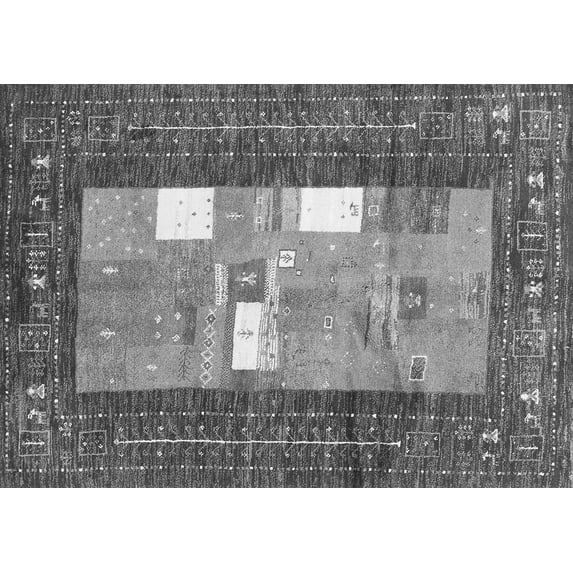 Ahgly Company Indoor Rectangle Abstract Gray Contemporary Area Rugs, 7' x 10'