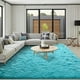 thumbnail image 1 of Alfombra Finrèc para dormitorio, 180 x 270 cm, felpa suave, azul, 1 of 7