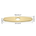 thumbnail image 2 of 2pcs 10 Inch Escutcheon Hole Covers Stainless Steel Deck Plate, Brushed Gold, 2 of 5