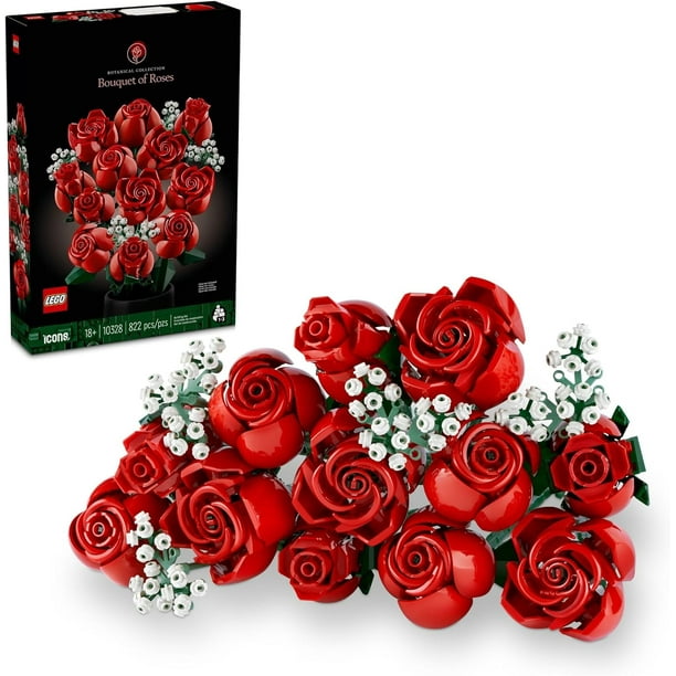 LEGO Roses Building Kit, Unique Easter Gift for Teens or Kids