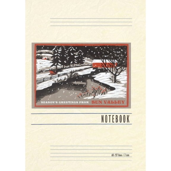 Vintage Lined Notebook Season's Greetings from Sun Valley, (Paperback)