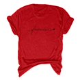 thumbnail image 3 of Cathalem Womens Oversized T Shirts Short Sleeve Crew Neck Ruched Stretch Fitted Tee Shirts Crop Tops,Red XL, 3 of 3