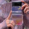 thumbnail image 1 of Dreamy Starry - Funda para teléfono móvil para Samsung Galaxy Z, funda protectora coreana linda con bisagra para Z Flip3 Flip4 5G Kawaii Capa zhangmengya LED, 1 of 2