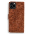 thumbnail image 2 of Mantto Cases for Apple iPhone 14 Pro - 6.1 inch Magnetic Wallet Case for Women Card Holder Flip Cover Embossed Mandala Flower Kickstand PU Leather Magnetic Folio with Strap, Brown, 2 of 8