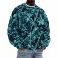 thumbnail image 4 of IAJDKMEK Men's Loose Camo Corduroy Sweatshirt - Crewneck Long Sleeve Pullover Top for Men, Casual Print Sweatshirt for Everyday Comfort, 4 of 5