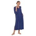 thumbnail image 4 of Aria Women's Brushed Knit 3/4 Sleeve V-Neck Lounger Nightgown with Pockets, Sizes XS to 5X, 4 of 5