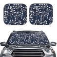 thumbnail image 2 of Gaeub Cherry Blossoms on Navy Background Print 2-Piece Windshield Sun Shade,Foldable Car Front Window Sunshade,for Most Cars SUV Truck,Heat Blocker Visor Protector-Large, 2 of 6