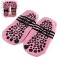 thumbnail image 4 of GustaveDesign 1 Pair Non Slip Yoga Socks for Women, Anti-Skid Full Toe Socks with Grips & Straps for Ballet Pilates Barre Dance Workout Fitness Indoor (Gray), 4 of 8