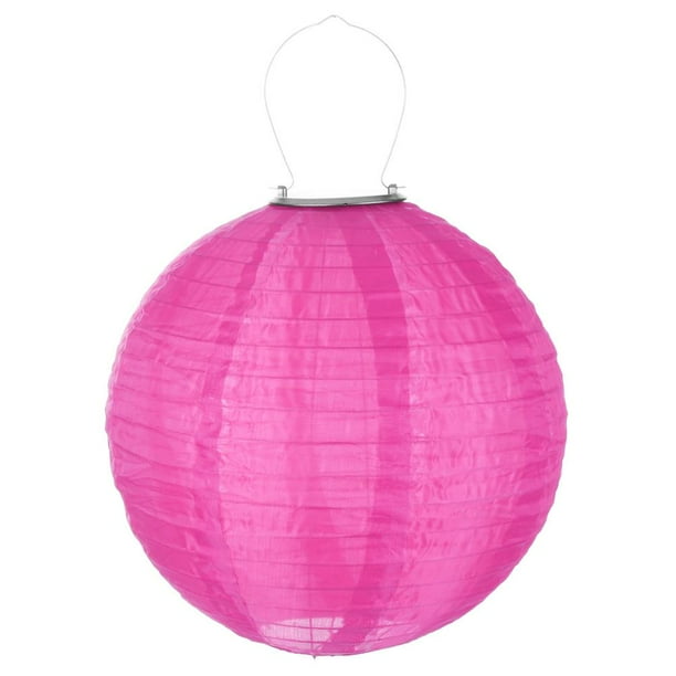 WDOplteas Farolillo Papel Chino Solar LED 12 Pulgadas para Del (rosa)