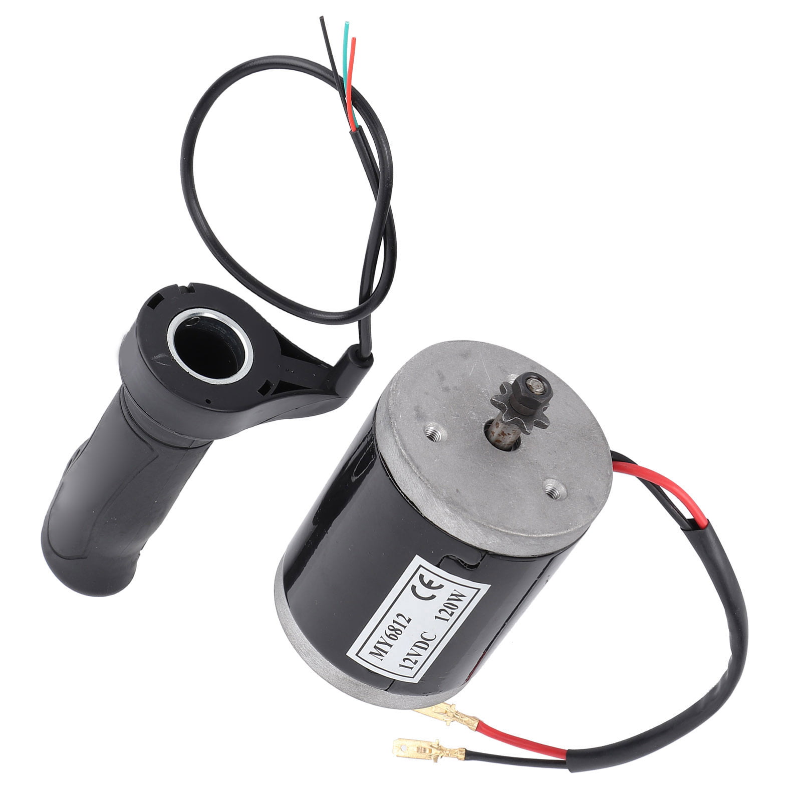 MY6812 12V 120W DC Brush Motor with Belt Pulley For Electric Scooter Bicycle 