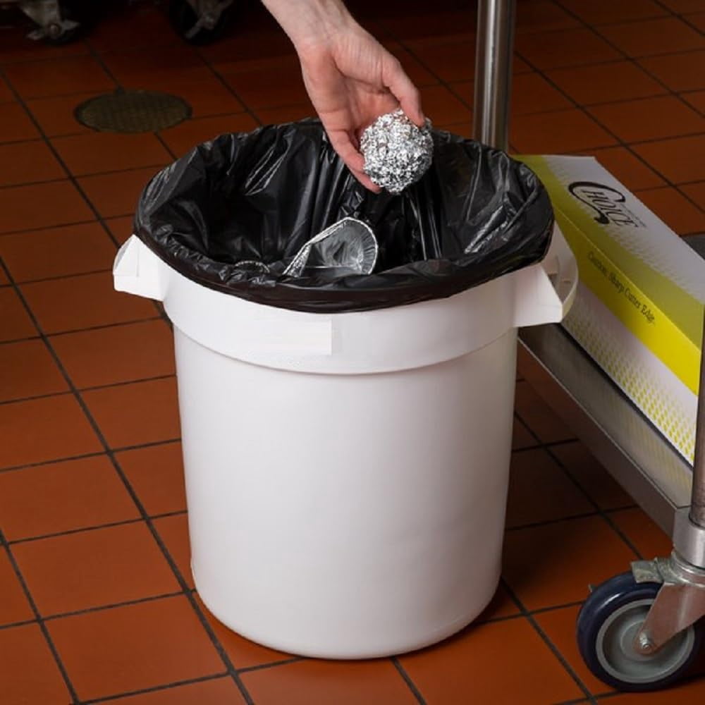 TrueCraftware- 10 Gallon Round Trash Can 15-1/2" Diameter x 16-5/8" Height White Color- Wastebasket Garbage Bin Recycling Bin Kitchen Bathroom Bedroom Office Trash can