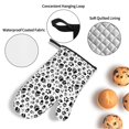 thumbnail image 3 of Pofeuu Black Footprints Print Oven Mitts and Pot Holders 4 pcs Set,High Heat Resistant 500 Degree Extra Thicken Long Kitchen Cotton Oven Glove for Cooking, 3 of 6