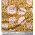 thumbnail image 1 of Soimoi Cotton Duck Fabric Check & Roses Floral Print Fabric by The Yard 42 Inch Wide, 1 of 3