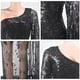 thumbnail image 4 of Vestido Nagfar, sexy, con lentejuelas brillantes, un solo hombro, negro, 4 of 6