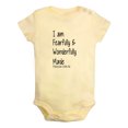 thumbnail image 2 of iDzn I'm Fearfully and Wonderfully Made Funny Rompers For Babies, Newborn Baby Unisex Bodysuits, Infant Jumpsuits, Toddler 0-12 Months Kids One-Piece Oufits (Yellow, 6-12 Months), 2 of 5
