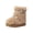 Brown, variant on Women's Winter Snow Boots Fuzzy Buckle Warm Platform Ankle Booties Round Toe Slip On Sherpa Faux Fur Upper Non-Slip Cozy Casual Shoes White 5.5