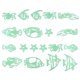 thumbnail image 1 of ColoMX 4 juegos de calcomanías de pared brillantes decoración de pegatinas de peces tropicales para habitación de niños, 1 of 7