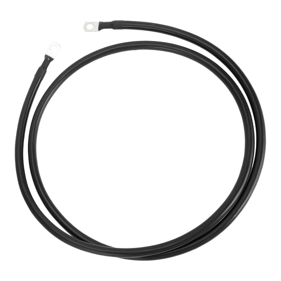 Unique Bargains 1 Pc 4 AWG Gauge 5FT Copper Battery Inverter Cable 5/16" Lug Universal Black