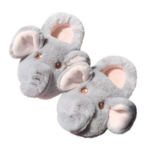 Zhanying Women Winter Shoes, Women Cozy Indoor Winter Home Soft Sole Warm Slippers Comfortable Elephant Design Footwear for Her