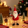 thumbnail image 4 of 2026 Christmas Indoor Home Decor 3 Style Christmas Standing Decor Figurines Santa Claus Snowman And Reindeer Table Ornament For Fireplace Mantel And Shelf, 4 of 9