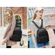 thumbnail image 2 of Mochila ligera de nailon para mujer, estilo informal, pequeña, antirrobo, para hombro, para la escuela, de viaje, para mujeres y niñas, color negro, 2 of 5