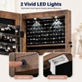 thumbnail image 6 of Costway Mirrored Jewelry Cabinet Jewelry Organizer w/2 LED Lights Rustic Brown, 6 of 11