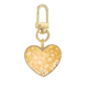 thumbnail image 1 of Petalos de Sakura blanco Patron Japon Llavero de metal en forma de corazón dorado, 1 of 3