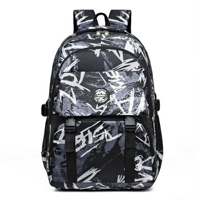 Boy Printed School Bag Backpack, Suitable For Students, Camouflage Backpack, Laptop Backpack, Large Capacity Youth Leisure Backpack
