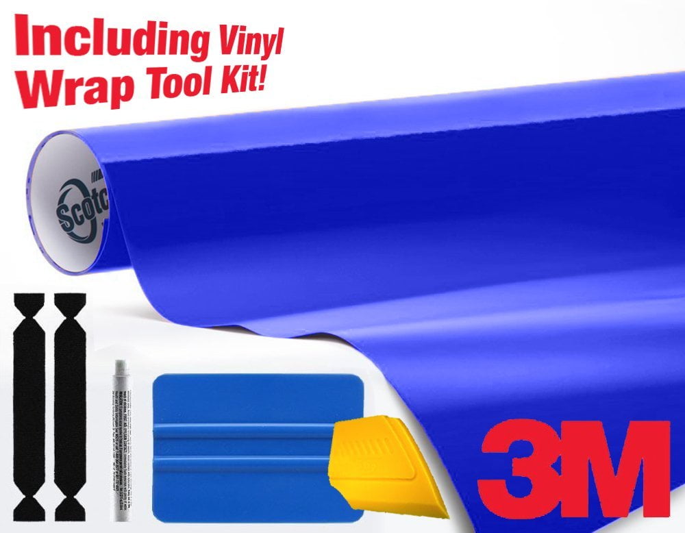 3M 1080 Gloss Black Air-Release Vinyl Wrap Roll Including Toolkit (3ft x  5ft)