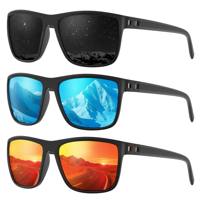 Gafas Deportivas Polarizadas Fanshen para Hombre (Paquete de 3)