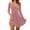 Pink, variant on Tqcoqu Velvet Dress for Women, Deep V-Neck Long Sleeve Wrap Waist A-Line Mini Dress, Formal Cocktail Party Evening Dress