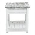 thumbnail image 5 of Sea Wind Florida Picket Fence Wood End Table with Drawer in White/Gray, 5 of 8