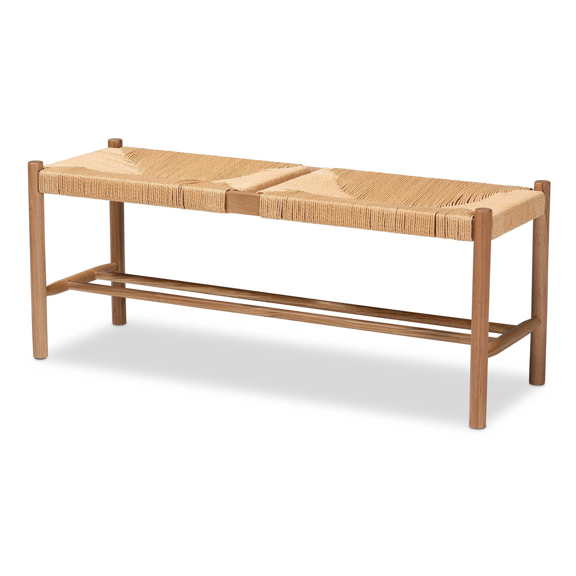 Baxton Studio Saura Upholstered & Storage Bench, Natural