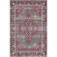 thumbnail image 2 of Faded Oriental Distressed Modern Vintage Design Persian Area Rug Gary/Cherry/Navy Blue/Yellow, 2 of 4