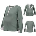 thumbnail image 2 of 2026 ! 50% Off Clear! asdoklhq Maternity Clothes for Women,Maternity Clothes Long Sleeve Top Round Neck Leisure Breastfeeding Nursing Pregnant Tops, 2 of 9