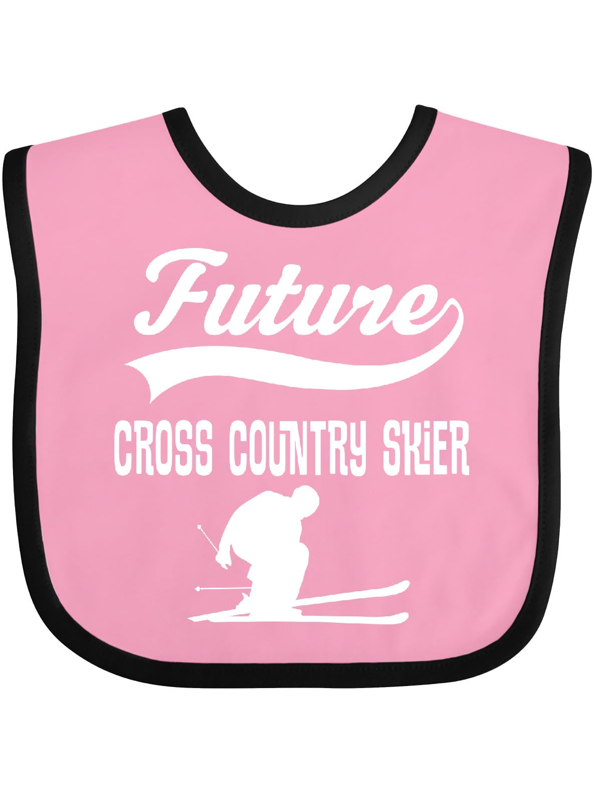 Inktastic Future Cross Country Skier Childs Skiing Gift Baby Boy or Baby Girl Bib