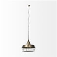 thumbnail image 2 of Mercana Furniture Tahla 14x 14.5 Gold Toned Metal Cage Pendant Light, 2 of 7