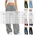 thumbnail image 5 of XIAONU Solid Cargo Wide Leg Pants for Womens Drawstring Waist Flap Side Pockets Sport Trousers, 5 of 9