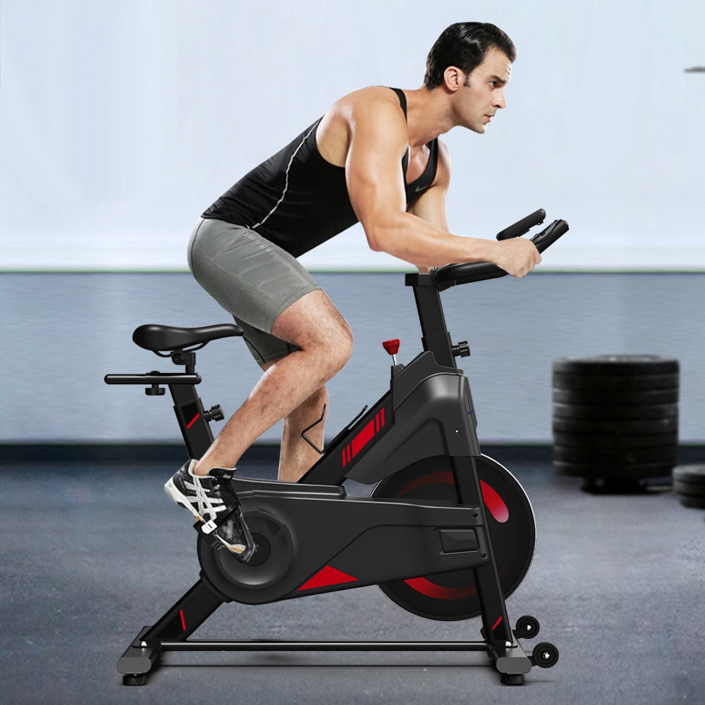 Delfy Indoor Cycling Magnetic Resistance Exercise Bike 2022 Upgraded New Version Heavy Duty Flywheel Super Silent LCD Monitor Pulse Sensor